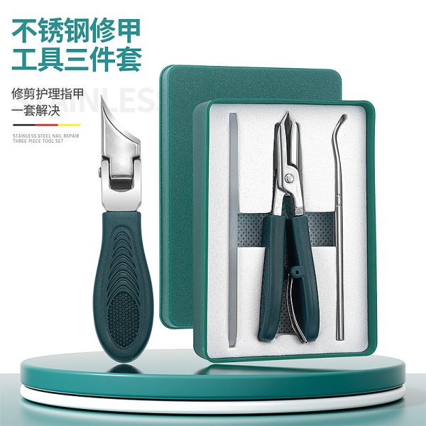 Cross-border large opening tip thin oblique nail clippers high-end anti-splash nail clippers eagle beak oblique thick toenail clippers