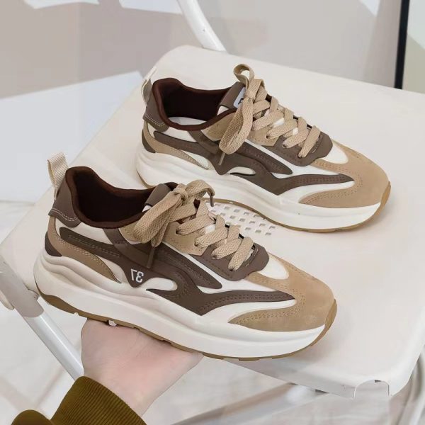 Forrest Gump Daddy Shoes New Spring and Autumn Fashion Thick-soled Women's Shoes Cross-border Wholesale Casual Sports Tall Little White Shoes