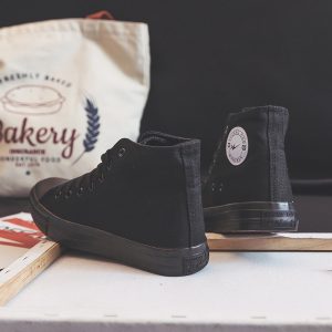 Three springs and autumns, high-top canvas shoes, male and female couples, students, Korean version of versatile casual shoes, single shoes, small white shoes, women's S222