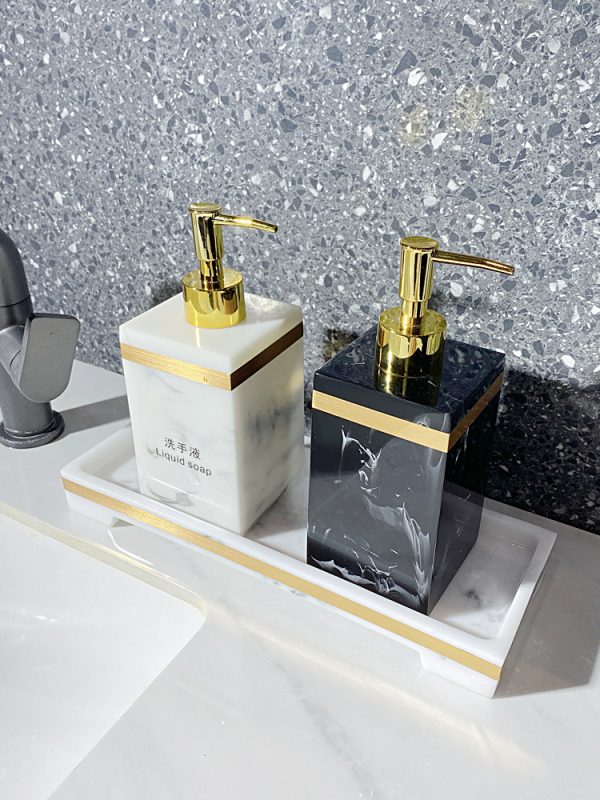 Light luxury hand sanitizer bottle creative hotel bathroom lotion bottle beauty shop shampoo shower gel sub-bottle tray