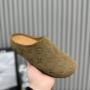 Wrapped toe half slippers women's 2025 new printed nubuck one-foot slacker platform muffin Birkenstock mules