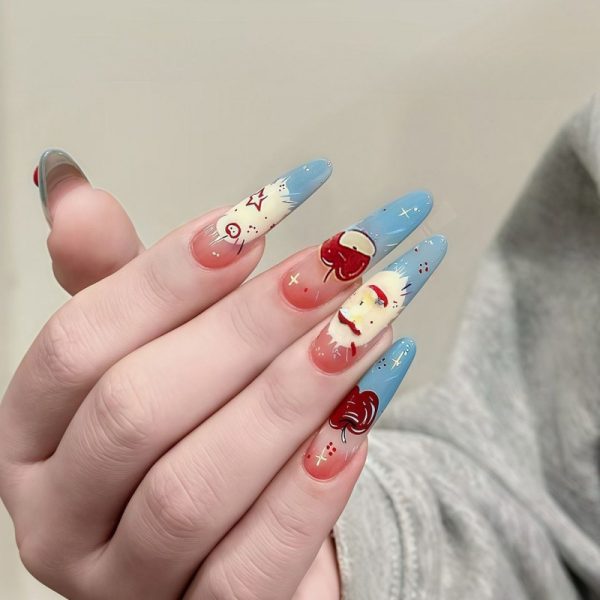 (3 boxes of value) handmade manicure wearable nails are cute and pure want to show whiteness temperament gentle nail patches student French - Image 4