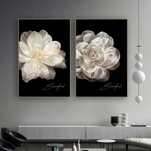 Fugui camellia decorative painting, small fragrant wind, bedroom studio, study room arrangement, French living room, dining room background hanging painting