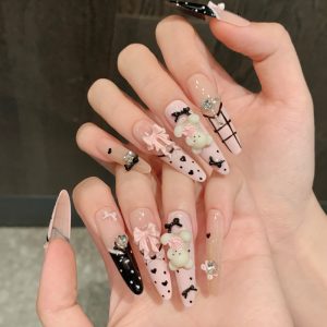 Blush cartoon cute whitening high-end nail patch hand-worn nail patch