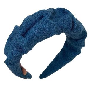 Autumn High Cranial Top Klein Blue Plush Thread Scrunchie Women's French Hair Accessory Headband Headband French Wide-Brim Knit