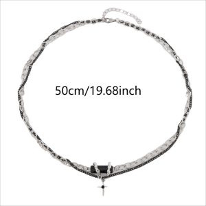 Starlight Haoshi titanium steel necklace men's trend high-end niche personality design light luxury collarbone chain women's ins jewelry