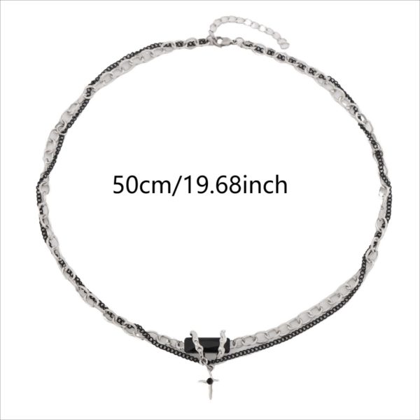 Starlight Haoshi titanium steel necklace men's trend high-end niche personality design light luxury collarbone chain women's ins jewelry - Image 5