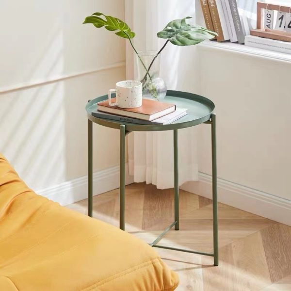 Foreign trade Nordic sofa side table living room wrought iron disassembly small coffee table leisure small round table bedroom balcony mini tea table