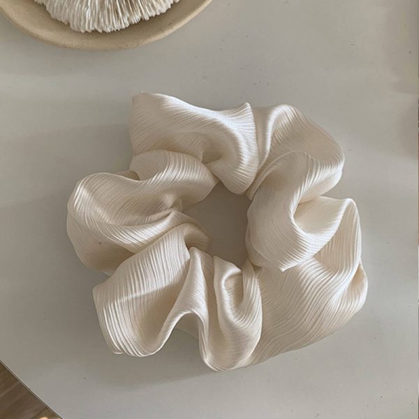 Korean version of simple luxury fluffy large intestine scrunchie pleats wrinkled head collar hair ornament ponytail hair cord hair ornament women - Image 3