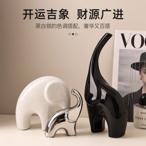 Elephant ornaments, light luxury, high-end home TV, cabinet, wine cabinet, decoration, handicrafts, living room, modern office, sense of luxury