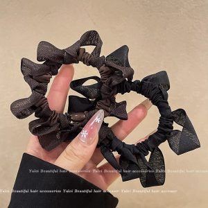 South Korea's Dongdaemun same hair tie Niche designers hand-knit bow bow small intestine hair rope
