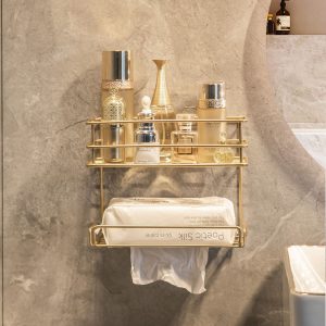 Face towel rack, wall-mounted toilet placement rack, bathroom sink, cosmetics storage box