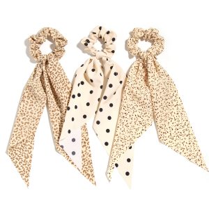Leopard print triangle scarf, leopard print streamer, hair tie, new trendy European and American hair tie hair rope, female niche, simple temperament, atmospheric