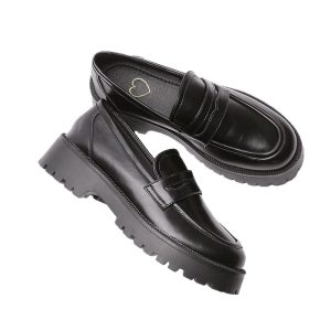 Little Red Man Thick-soled Loafers Women's Spring 2024 New British Retro Student Uniform Single Shoes Soft Sole Small Leather Shoes