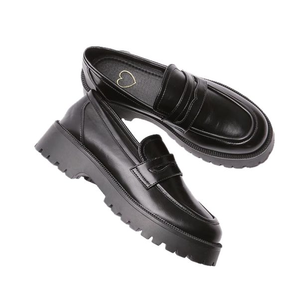 Little Red Man Thick-soled Loafers Women's Spring 2024 New British Retro Student Uniform Single Shoes Soft Sole Small Leather Shoes - Image 5