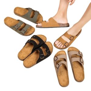 The new men's Birkenstock double-buckle open-toe slippers for summer are classic and versatile, comfortable, durable, non-slip and wearable for couples