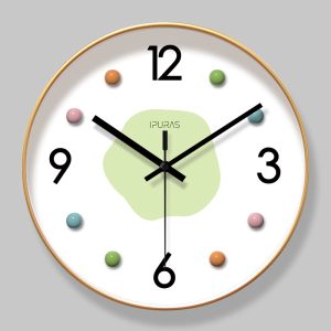 Ipra 7013 light luxury cream wind clock, living room creative clock, wall decoration, study room, dining room silent wall clock