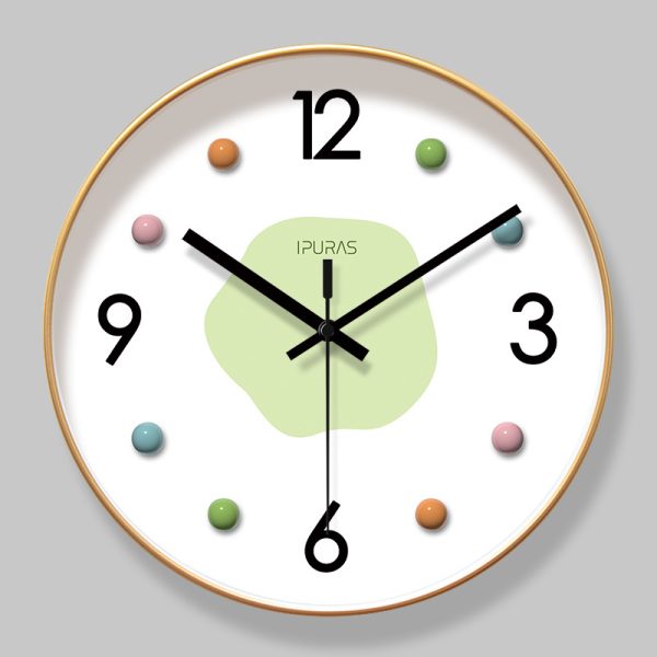 Ipra 7013 light luxury cream wind clock, living room creative clock, wall decoration, study room, dining room silent wall clock - Image 2
