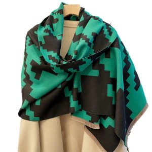 Retro shawl over women's 2025 new summer lunch break office blanket air conditioning room warm Liying big scarf