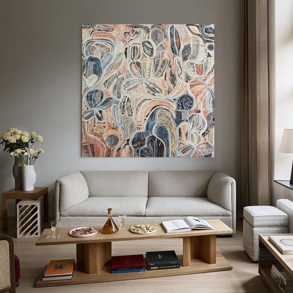 Nordic wabi-sabi style hanging paintings, living room, hallway, murals, simple modern abstract art, large floor decoration paintings - Image 4
