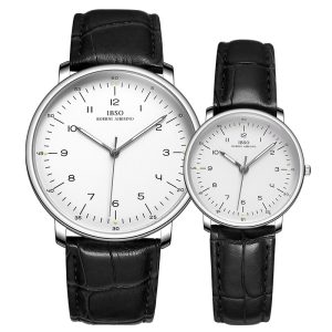 IBSO Couple Set New Belt Quartz Men's and Women's Watch Fashion Casual Analog Digital Graduated Watch