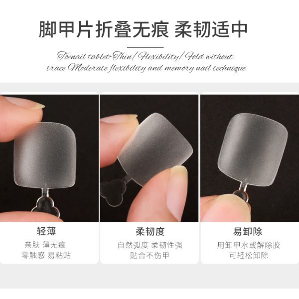 Nail Clips Scrub No-Sand Foot Nail Box Pack Ultra-thin No-Sand Non-Sand Non-Marking Extended Toe Nail Patch Toe - Image 4