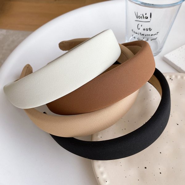 Go out and go out with a versatile hair pressure hair wash face wide brim hair tie headband headband women's 2024 new head cave white hairpin headband headband