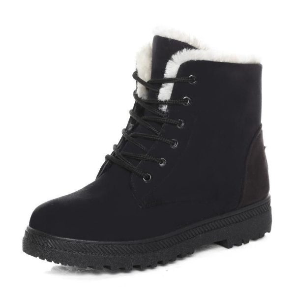 wish Amazon winter new snow boots women's cross-border large size warm women's boots flat heel women's cotton shoes wholesale - Image 5
