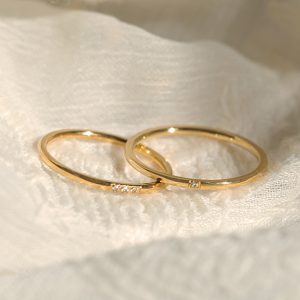 Super fine hands ~ high-end sense of small zircon rings, women's fashion personality, titanium steel ring tail ring, 2024 new trend