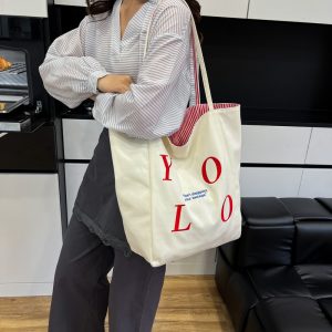 Cute cat blue plaid shoulder bag for women large capacity tote bag commuter shopping bag handbag plaid bag for women