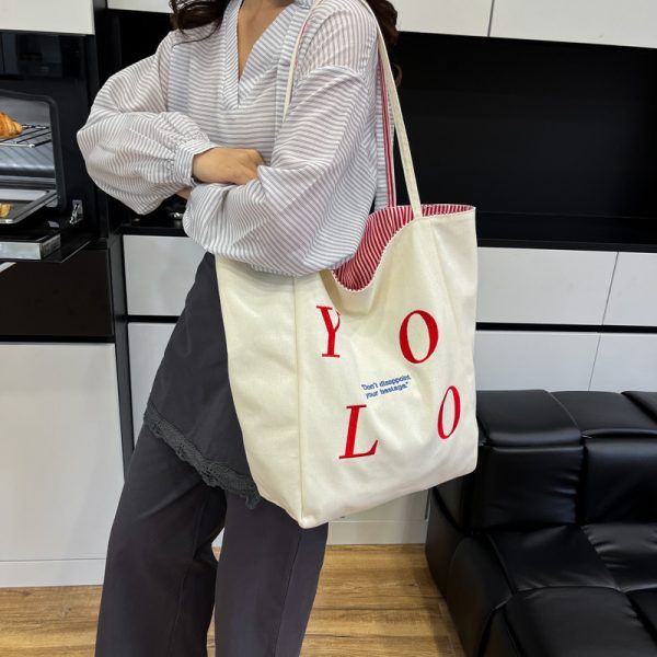 Cute cat blue plaid shoulder bag for women large capacity tote bag commuter shopping bag handbag plaid bag for women - Image 4