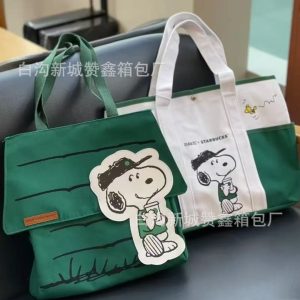 Canvas tote bag new style Snoopy ladies handbag large capacity student tutoring bag trend crossbody bag wholesale