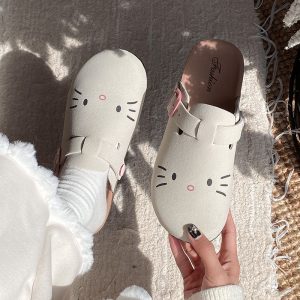 Niche cute Birkenstock shoes women's summer 2024 new thick-soled toe sandals to wear slippers casual half slippers