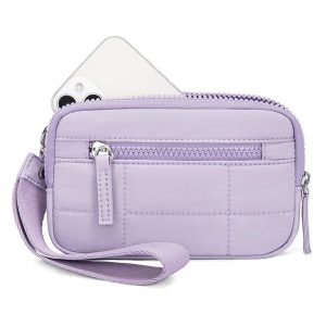Amazon New Women's Wristband Wallet Nylon Quilted Wallet With 3 Zipper Wallets Accommodates Travel Card Wallet