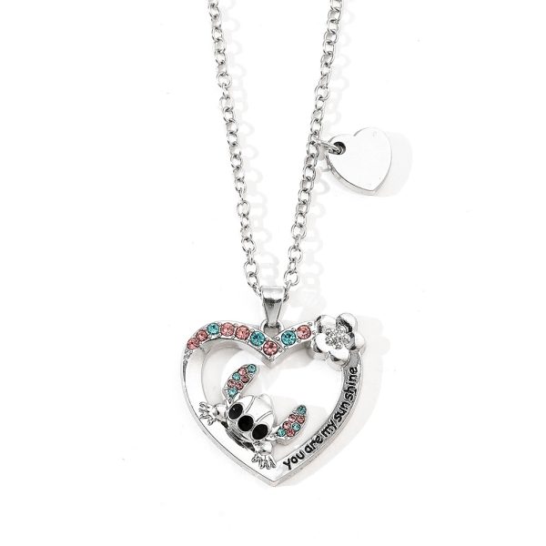 you are my sunshine Stitch Pendant Necklace Female Heart Stitch Party Gift