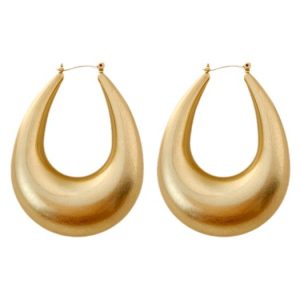 French vintage gold drop earrings, women's niche design, cold wind earrings, light luxury, high-end personality earrings