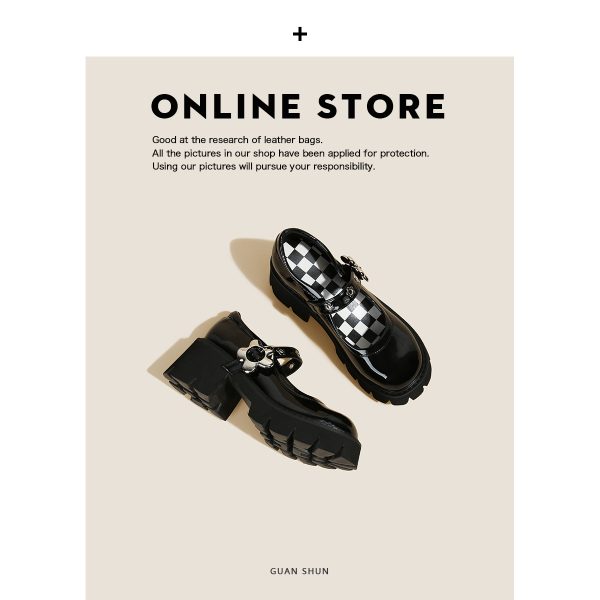 French Mary Jane Shoes Thick Sole 2024 New British Retro High Heels Japanese JK Muffin Small Leather Shoes Women