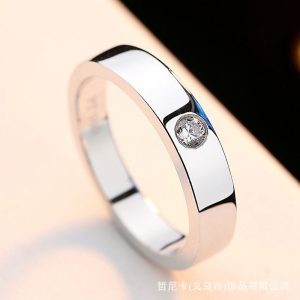 New fashion men's rings, classic atmosphere, simple and handsome, cool wedding rings, couple rings, wedding diamond rings, props, wedding dresses