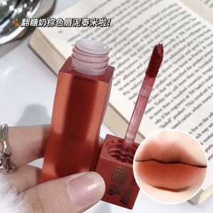 kekeMood cloud mud velvet matte matte lip glaze lip clay is not easy to stick to the cup, student party pseudo plain makeup, white lipstick