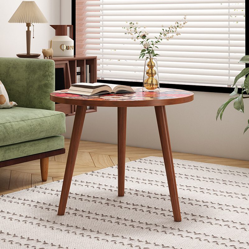 Mandala side coffee table, sofa sideboard, Nordic pattern, small table in bedroom, living room corner, bedside round table - Image 4