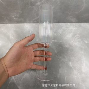 Cross border ins style vertical relief champagne glass plastic goblet home ambiance wine wine cocktail glass