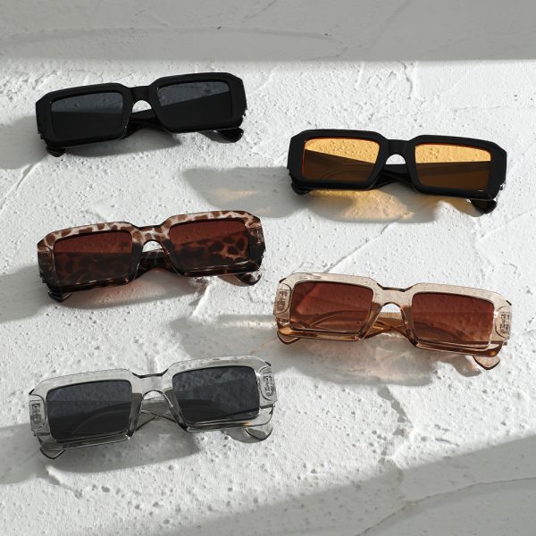 New square leopard print sunglasses fashion retro anti-ultraviolet sunglasses Internet celebrity street photography European and American sunglasses women - Image 3