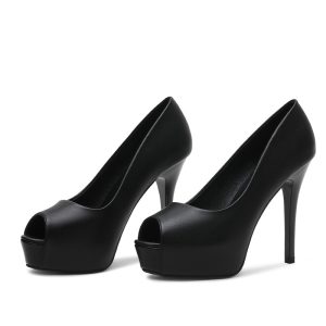 589-6 High Heels Women's Platform Thin Heel Fish Mouth 12CM Sexy Professional Single Shoes Small Size Women's Shoes
