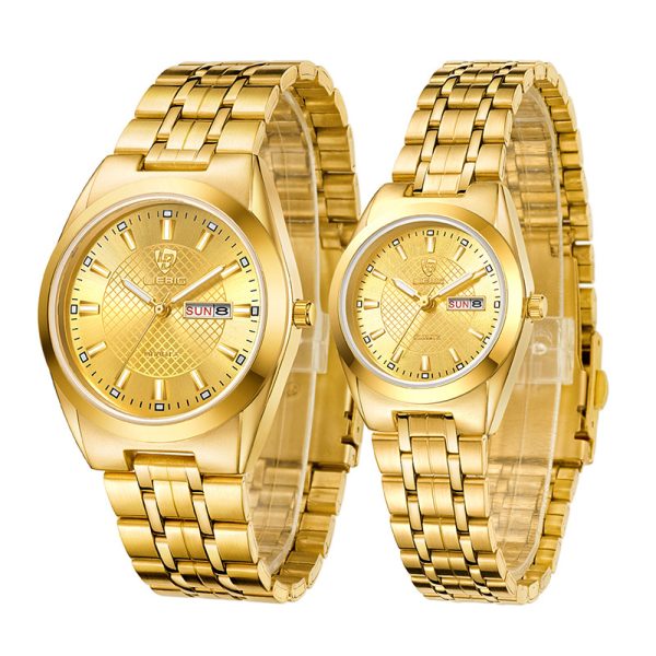 Rebinge luxury style new couple men's watch steel band day date waterproof women's watch one drop shipping - Image 5