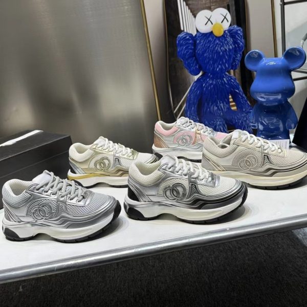 Little Fragrance Silver Horn King Sneakers Women's 2024 New Mesh Versatile Low-Top Casual Shoes Thick-soled Daddy Shoes Women - Image 3