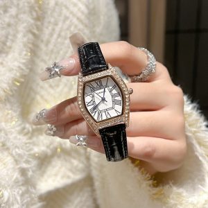 Cross-border trendy brand watch shape vintage watch waterproof tonneau barrel ladies quartz fashion trend