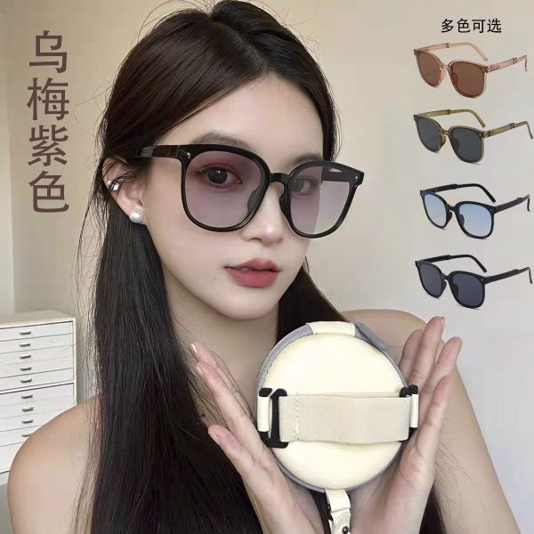 New Folding Sunglasses Sunglasses Wholesale Sunglasses Premium Net Red Second Generation Folding Glasses Fashion Sunglasses