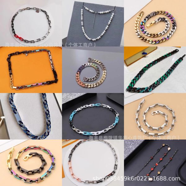 European and American hip-hop personality clavicle chainCuban chain, slub chain, men's necklace, luxury and versatile, couples, the same accessories, trendy