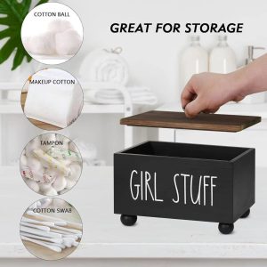 Cross border laundry storage wooden box bathroom tampon storage box wooden bathroom storage box with lid