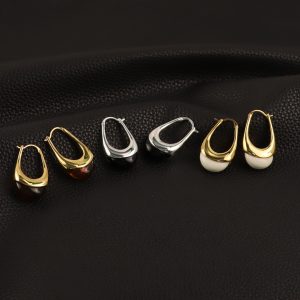French natural gemstone niche design sterling silver earrings women's new retro elegant temperament high-end stud earrings